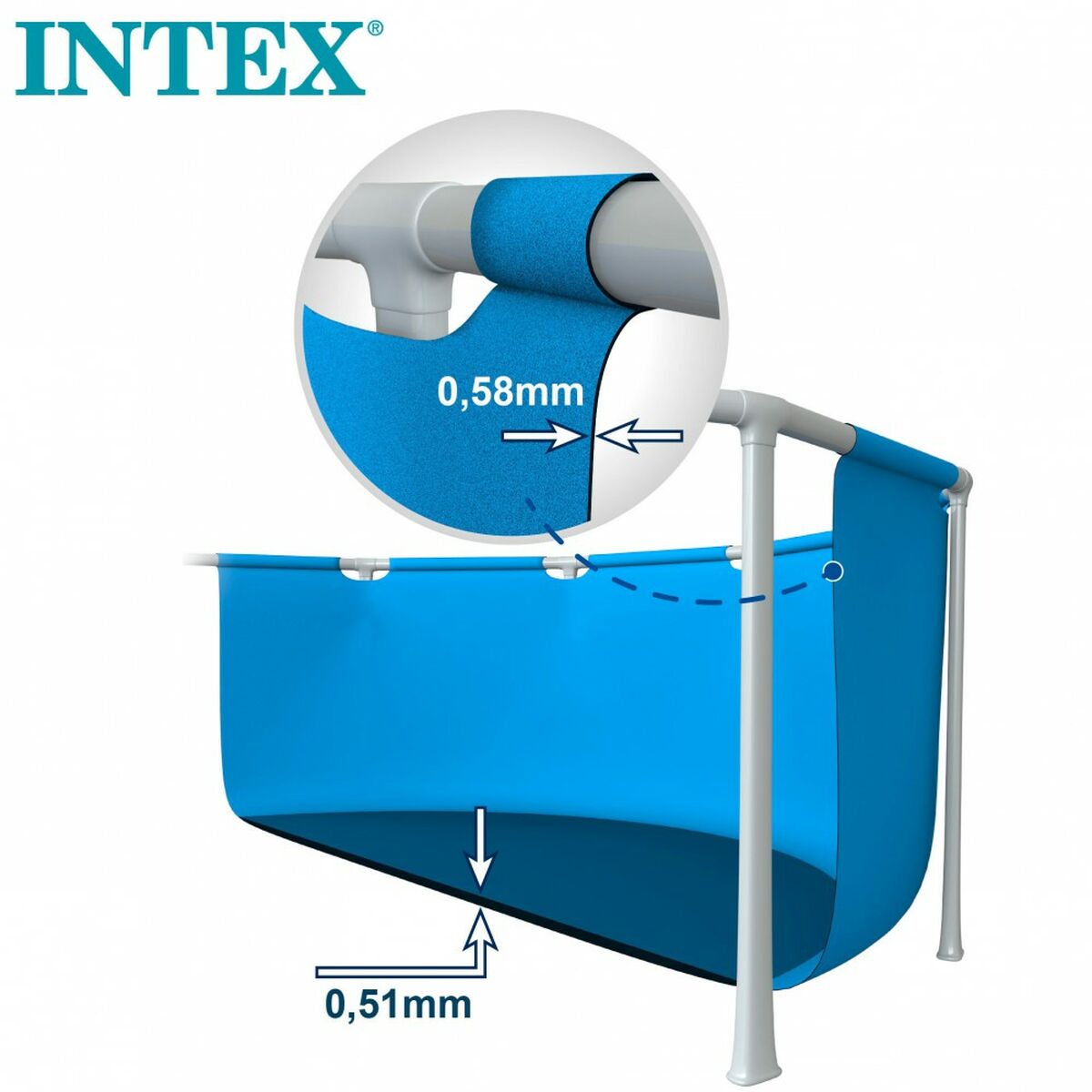 Removable pool Intex Baltik 457 x 122 x 457 cm
